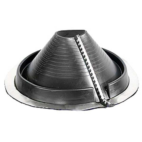 Retrofit LARGE Round-Base Pipe Flashing Boot, 3-1/4 to 10