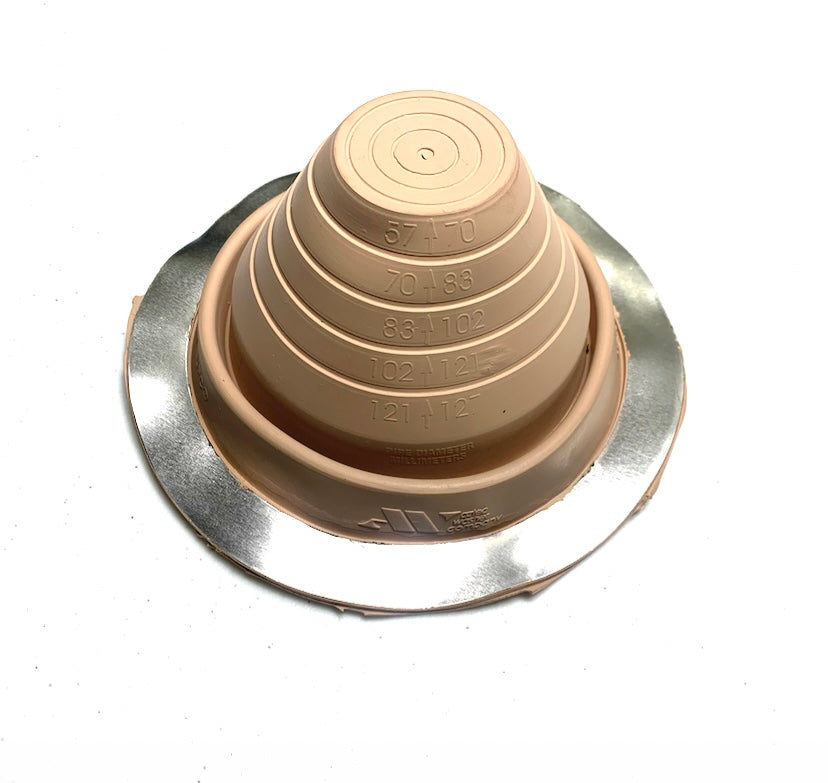 #3 Round Base TAN Pipe Flashing